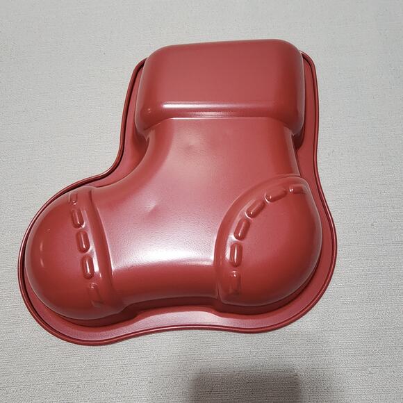 Nordic ware holiday stocking baking pan with three cookie stamps - Picture 5 of 6